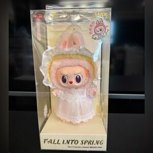 POPMART Pink Labubu MOKOKO V2 FALL INTO SPRING  w/ Bonnet Plush Doll Authentic